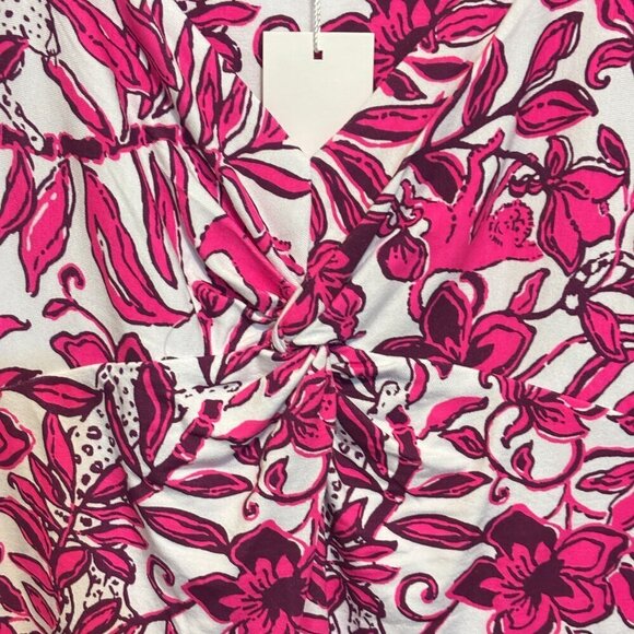 Lilly Pulitzer Anne Skirted Romper Dress Elderflower Blossom Pink Floral - Picture 9 of 16